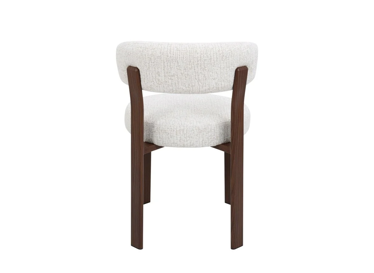 Lot de 2 chaises en velours tissé écru pieds en métal marron MARYSE - Image 7