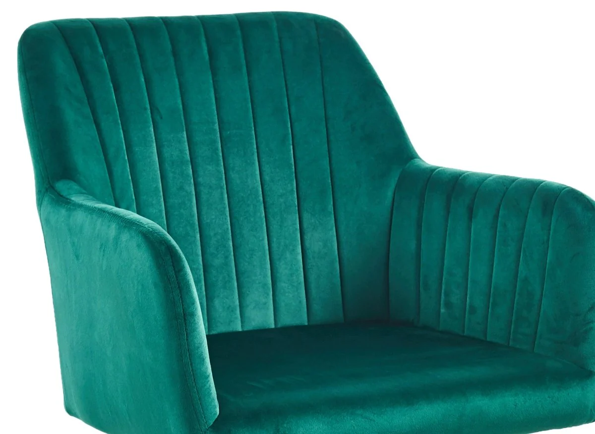 Lot de 2 chaises en velours vert pieds en métal noir RATUS - Image 9