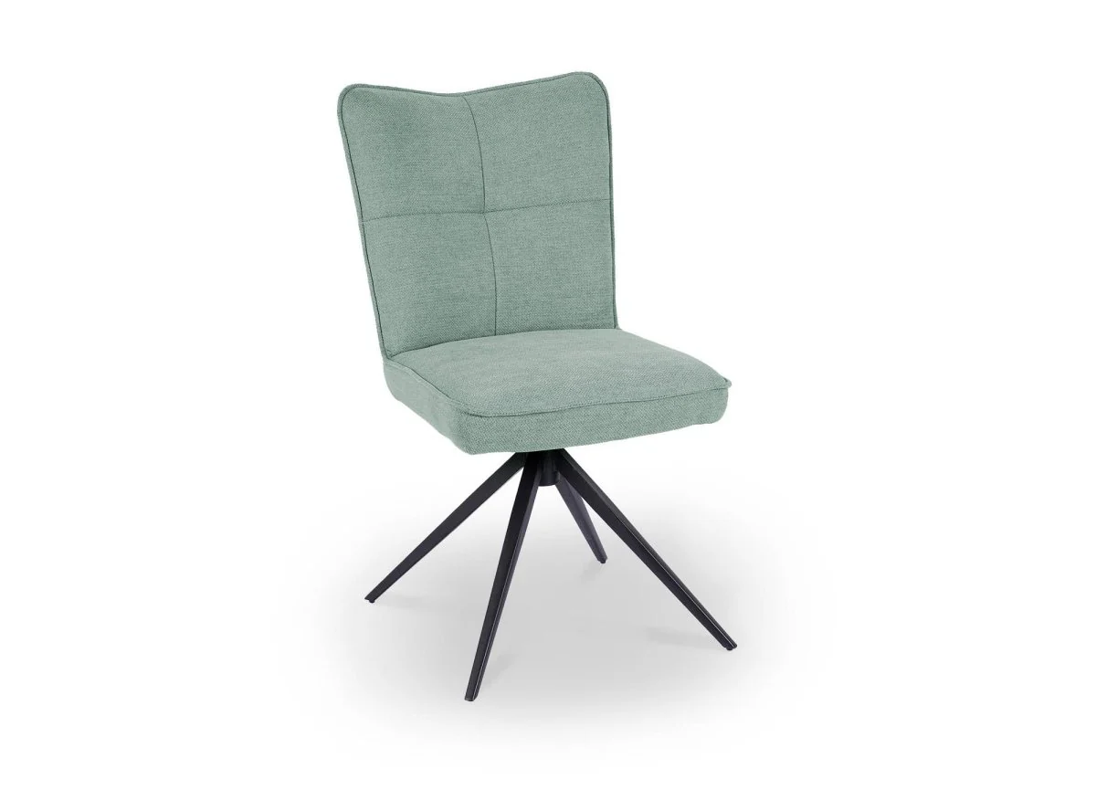 Lot de 2 chaises pivotantes en tissu vert d'eau FELICIE - Image 5