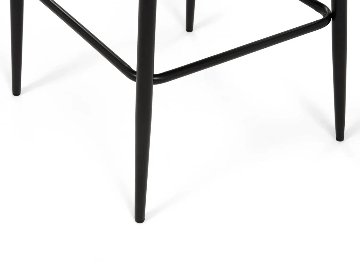 Lot de 2 tabourets de bar design en velours rose DEBBY - Image 10