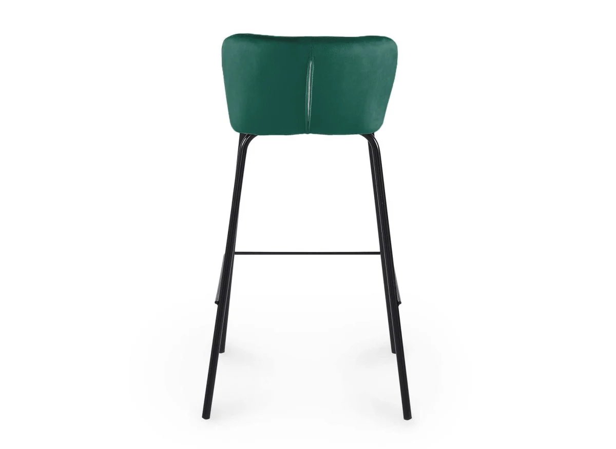 Lot de 2 tabourets de bar design en velours vert BOSCO - Image 8