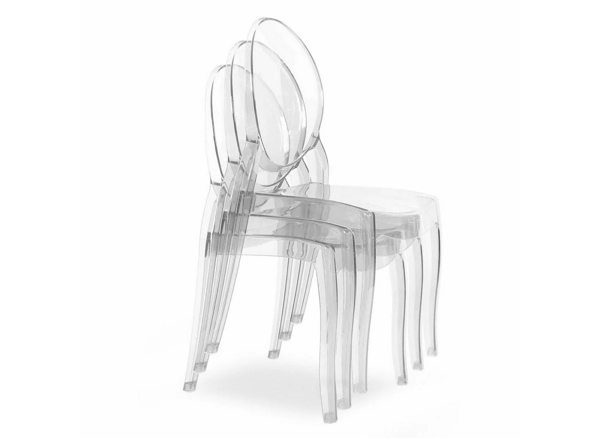 Lot de 4 chaises design en plexi transparent TOLGA - Image 11