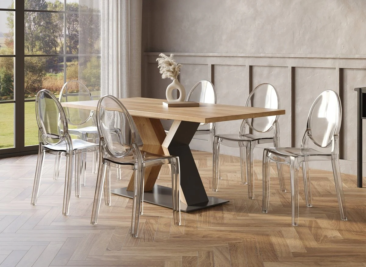 Lot de 4 chaises design en plexi transparent TOLGA - Image 2