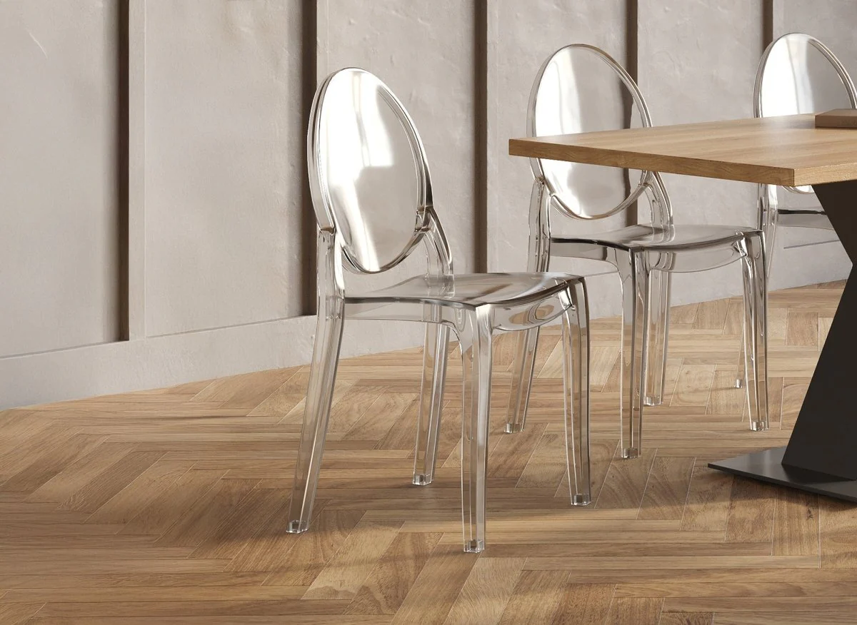 Lot de 4 chaises design en plexi transparent TOLGA - Image 4