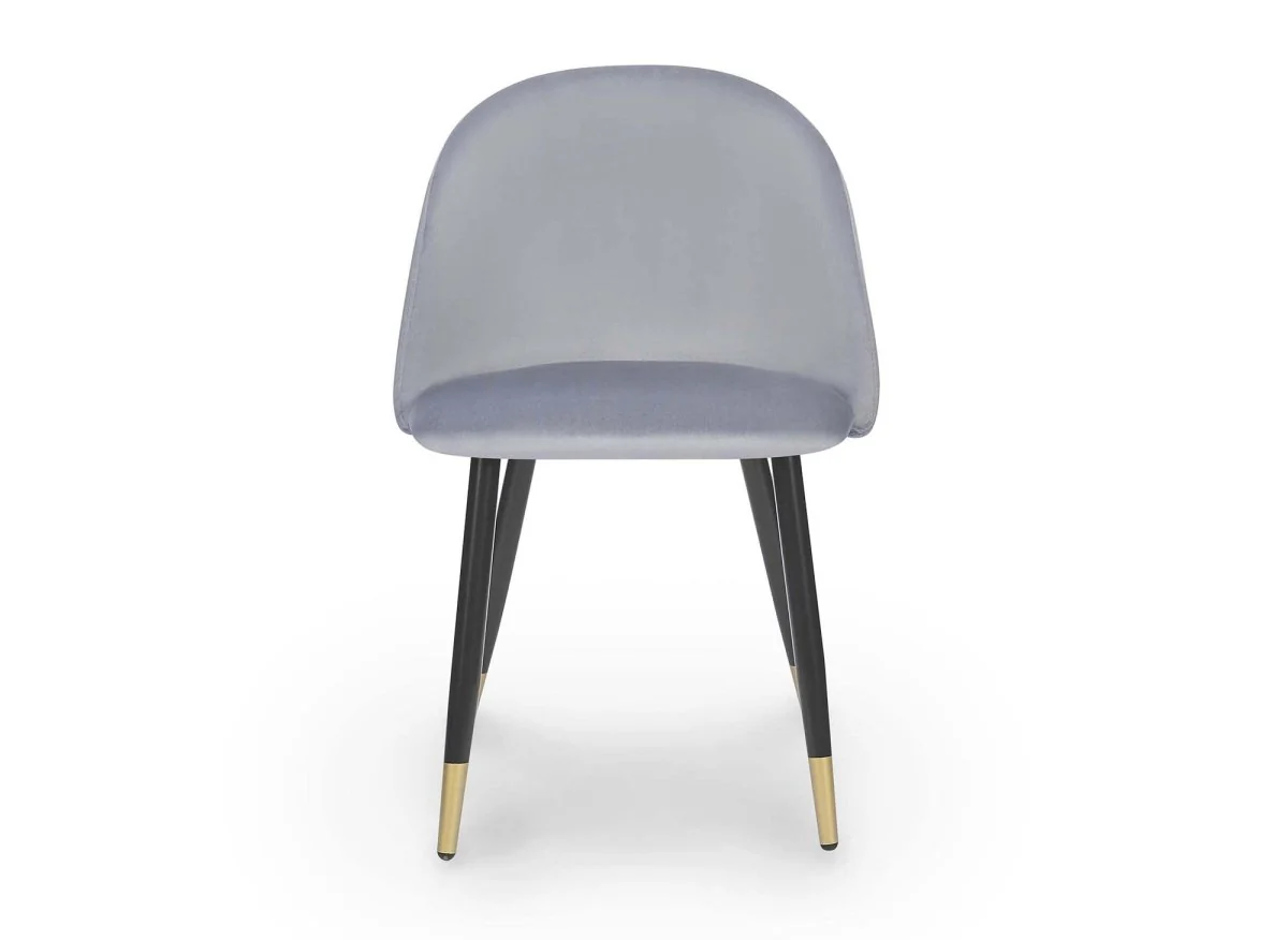 Lot de 4 chaises design en velours gris LYDIA - Image 2