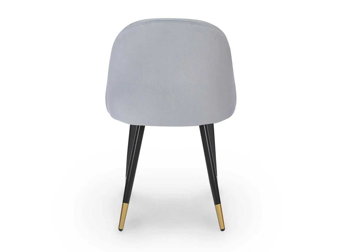 Lot de 4 chaises design en velours gris LYDIA - Image 5
