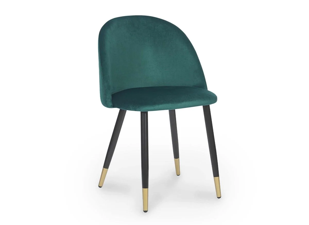 Lot de 4 chaises design en velours vert LYDIA - Image 4