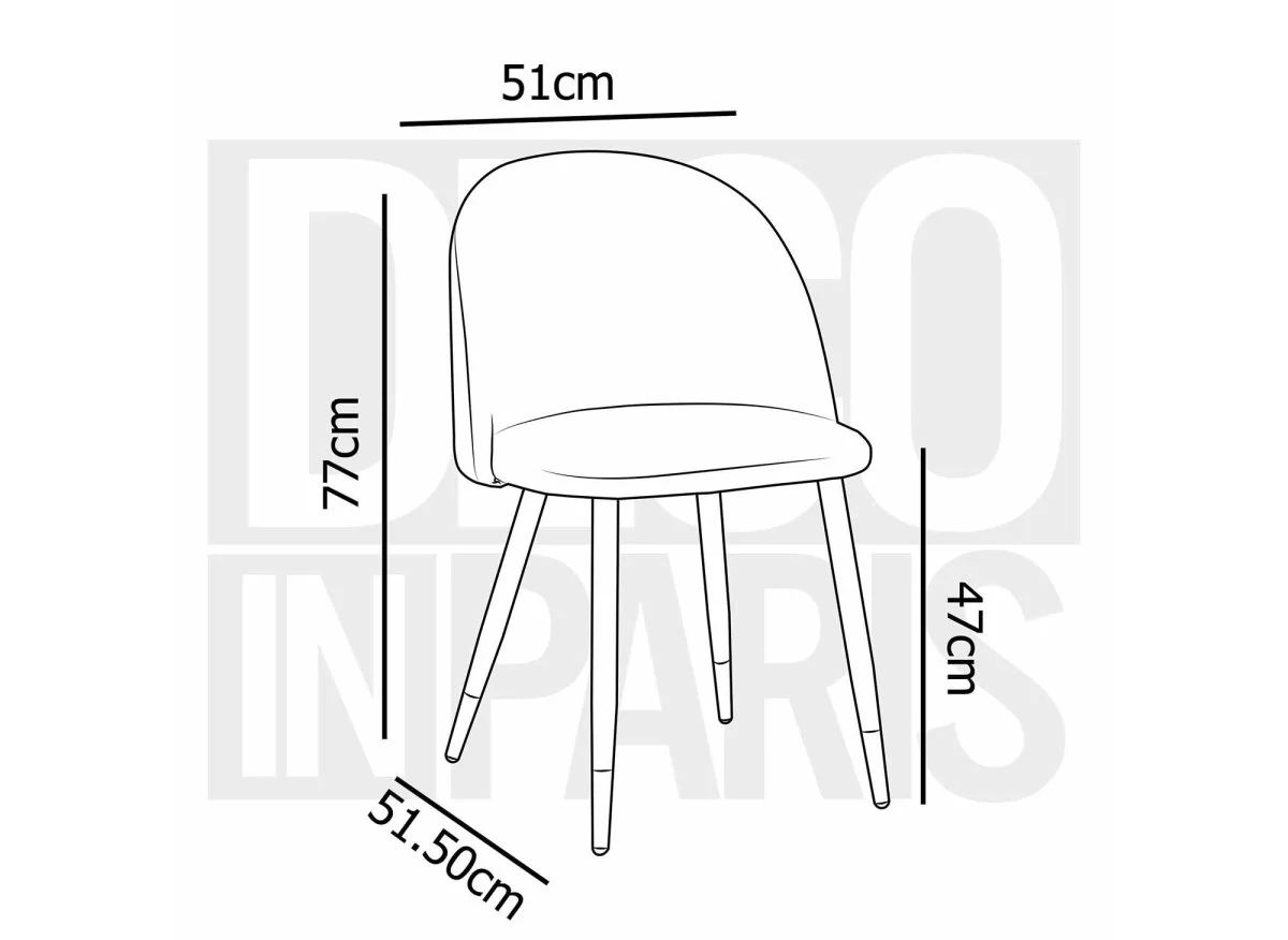 Lot de 4 chaises design en velours vert LYDIA - Image 9