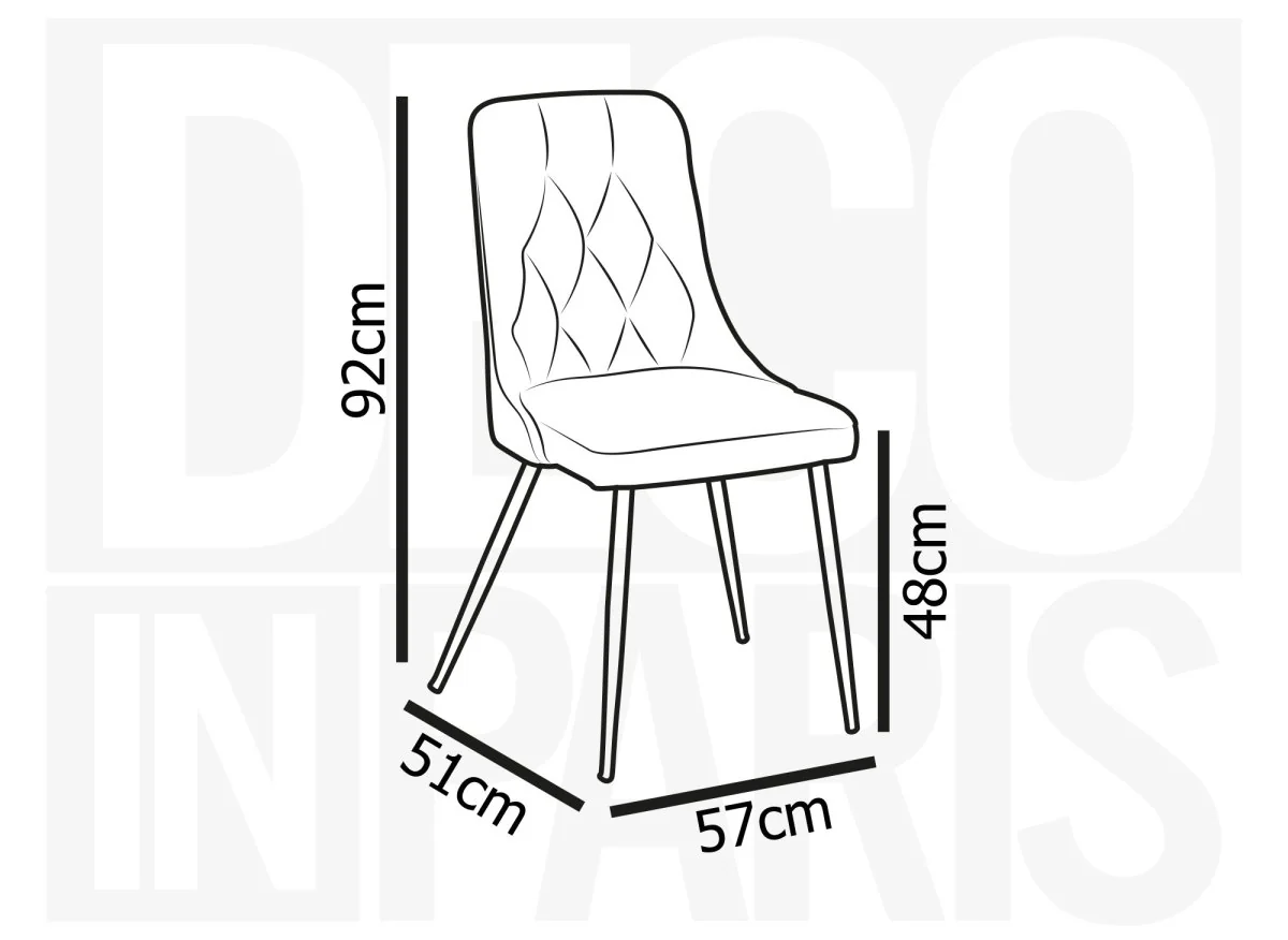 Lot de 4 chaises design en velours vert OLVEA - Image 10