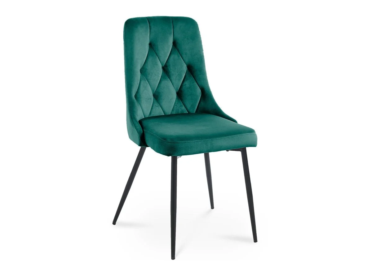 Lot de 4 chaises design en velours vert OLVEA - Image 4
