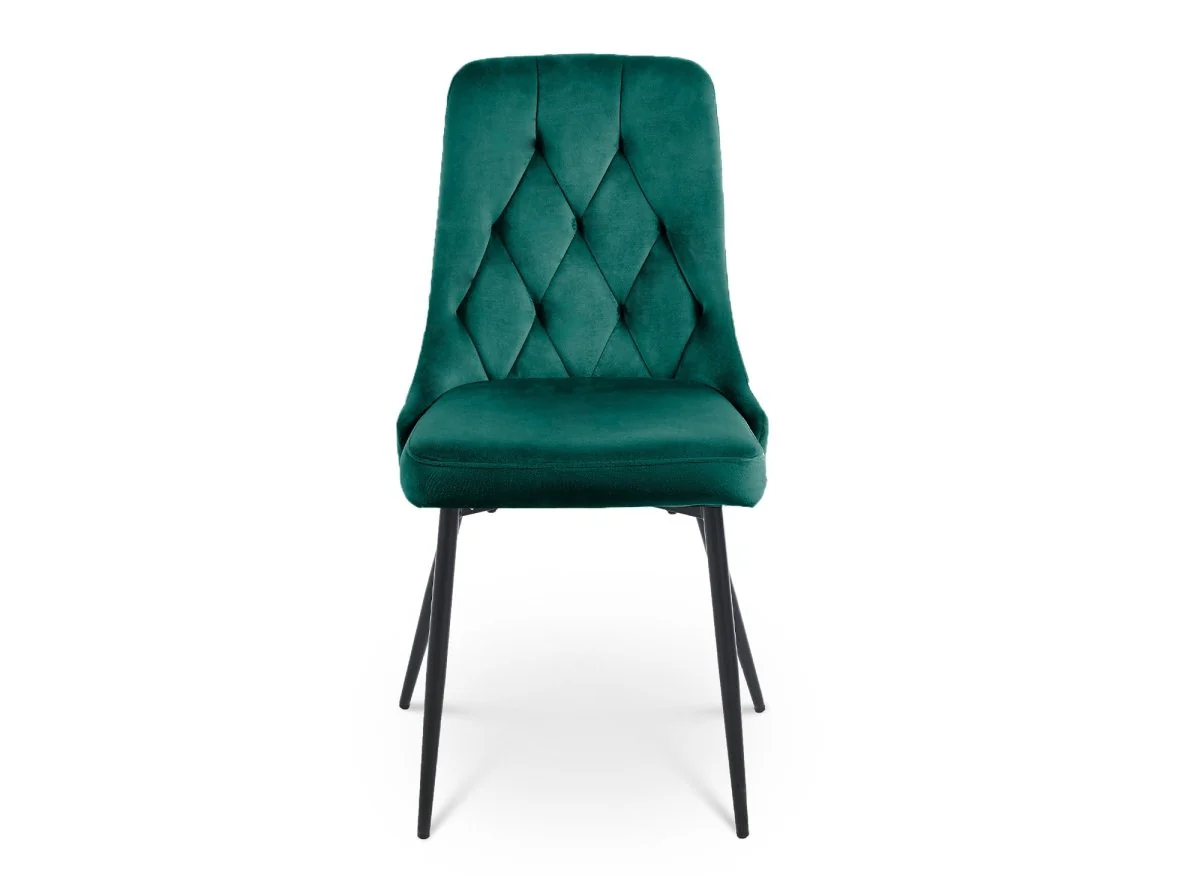 Lot de 4 chaises design en velours vert OLVEA - Image 5