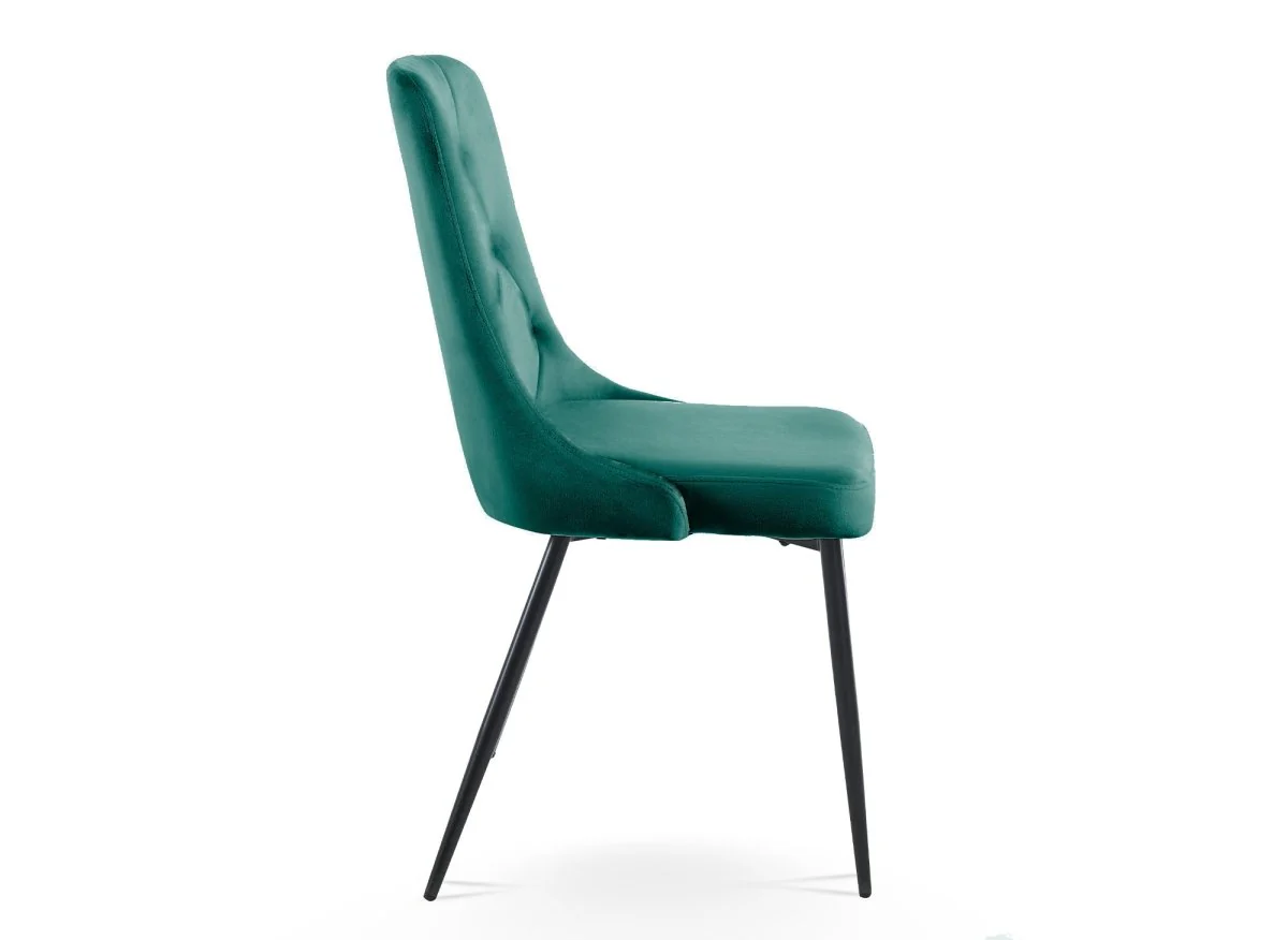 Lot de 4 chaises design en velours vert OLVEA - Image 6