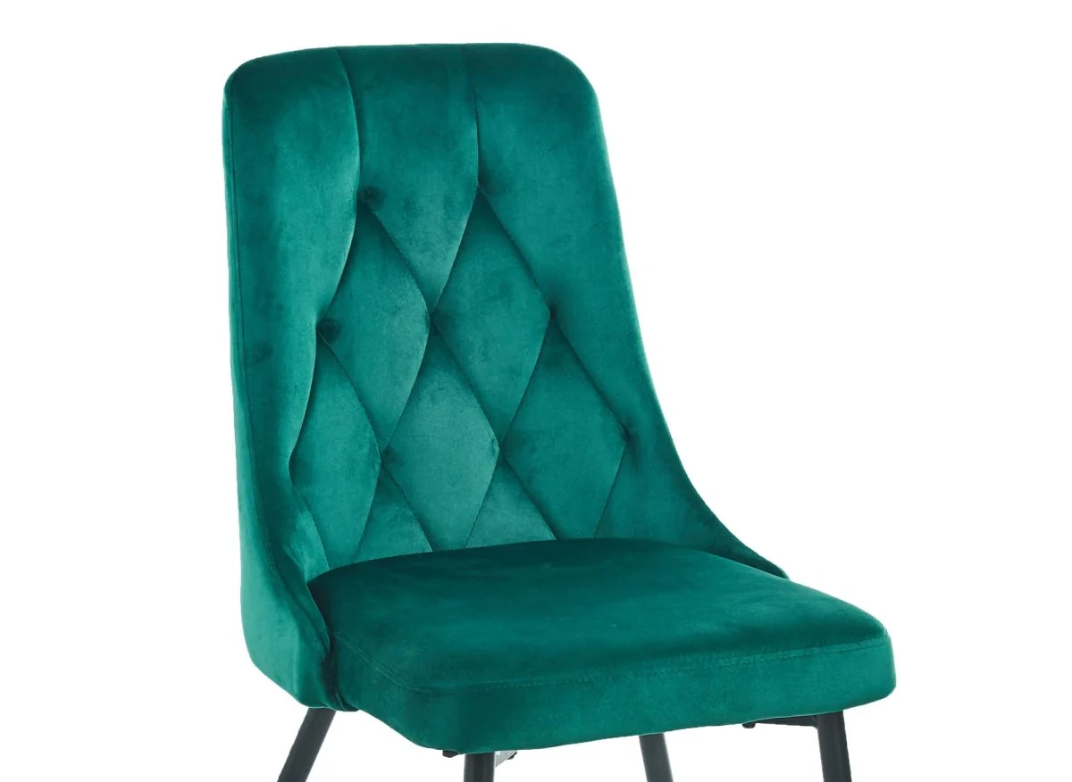 Lot de 4 chaises design en velours vert OLVEA - Image 8