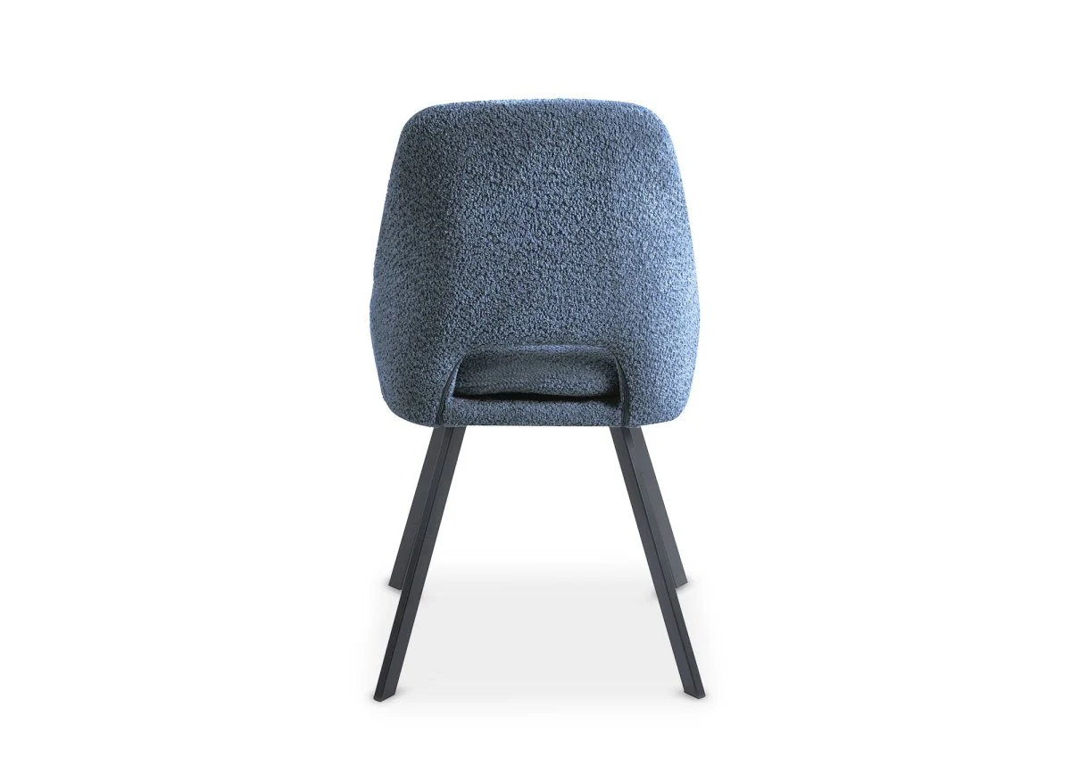 Lot de 4 chaises effet peau de mouton bleu NARCISSE - Image 7