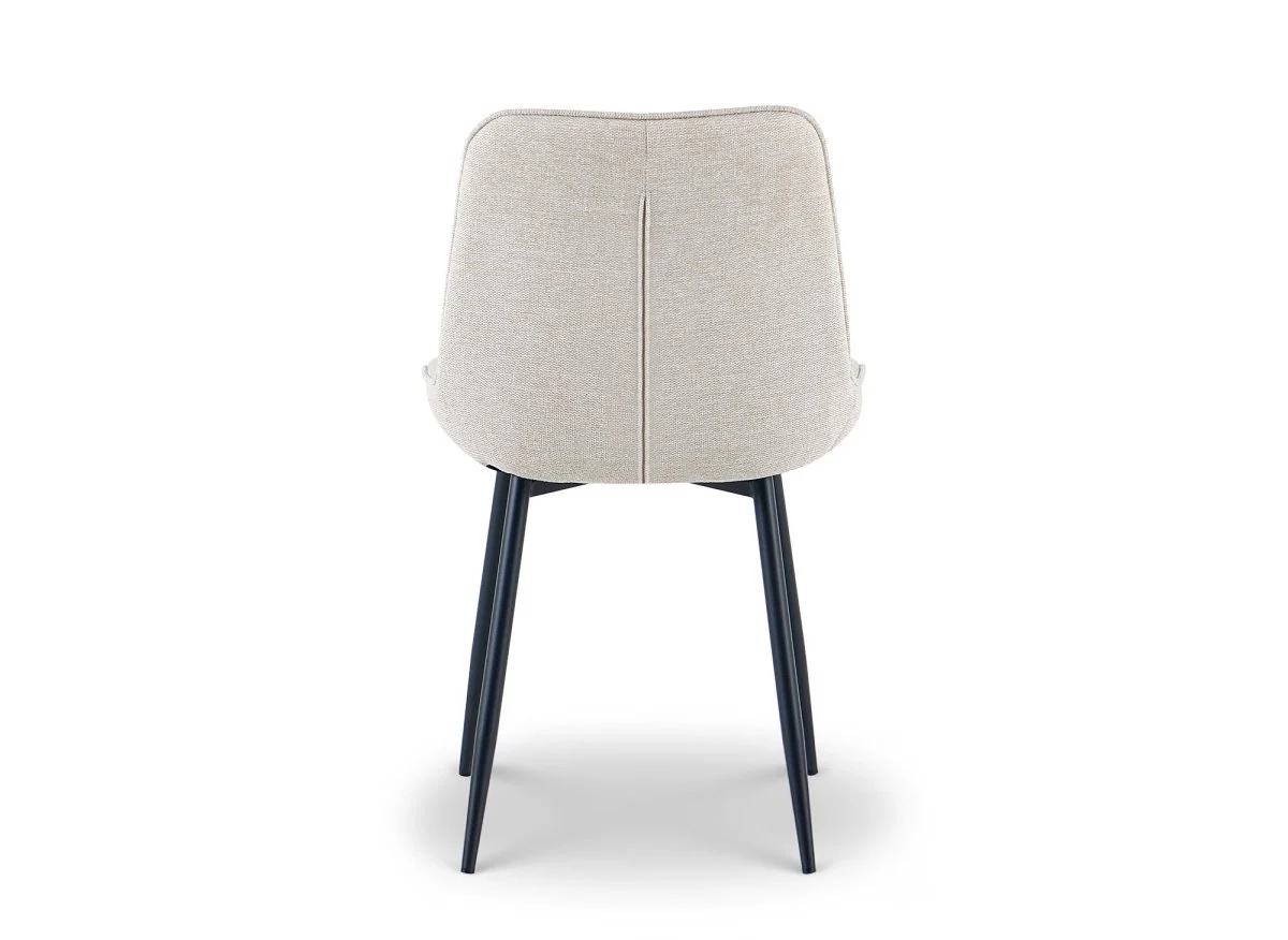 Lot de 4 chaises en tissu beige LOREVA - Image 5