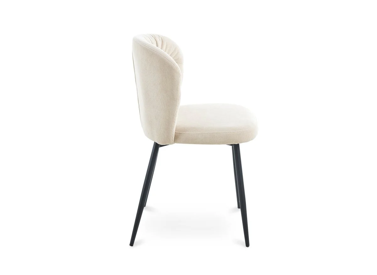 Lot de 4 chaises en velours côtelé beige DANIELA - Image 6