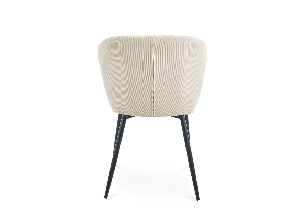 Lot de 4 chaises en velours côtelé beige DANIELA - Image 7