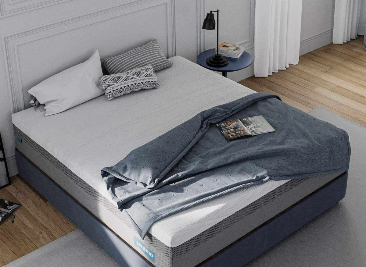 Matelas HYBRID 160 x 200 cm ressorts ensachés et mémoire de forme épaisseur 26 cm - Image 6