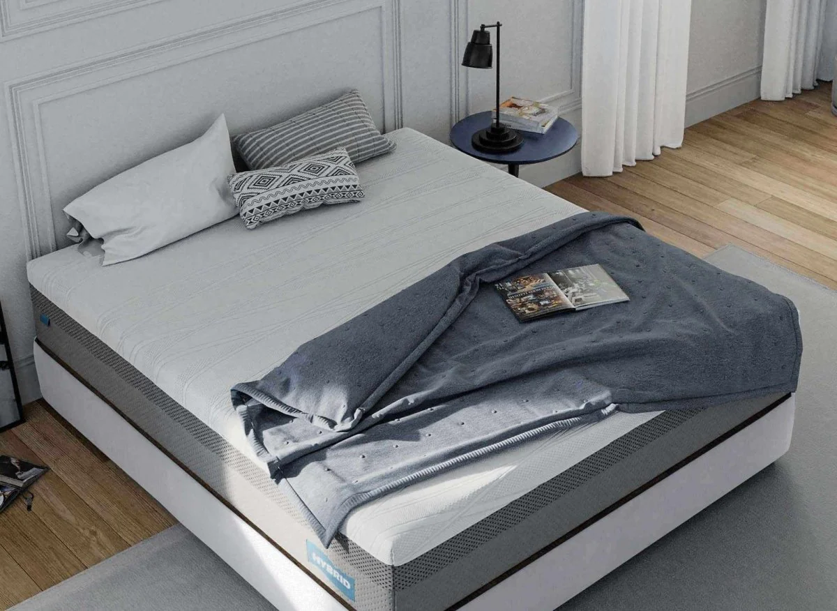 Matelas HYBRID 180 x 200 cm ressorts ensachés et mémoire de forme épaisseur 26 cm - Image 3