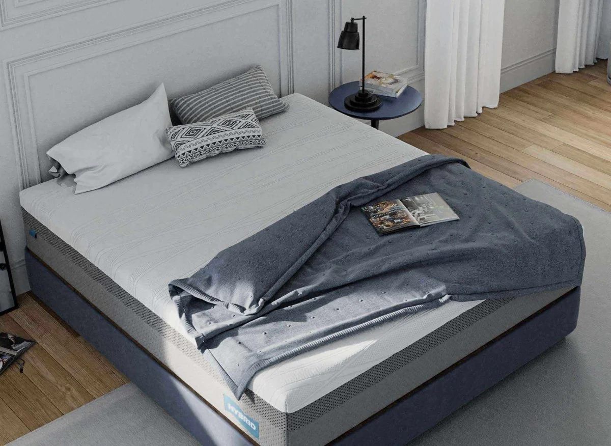Matelas HYBRID 180 x 200 cm ressorts ensachés et mémoire de forme épaisseur 26 cm - Image 6