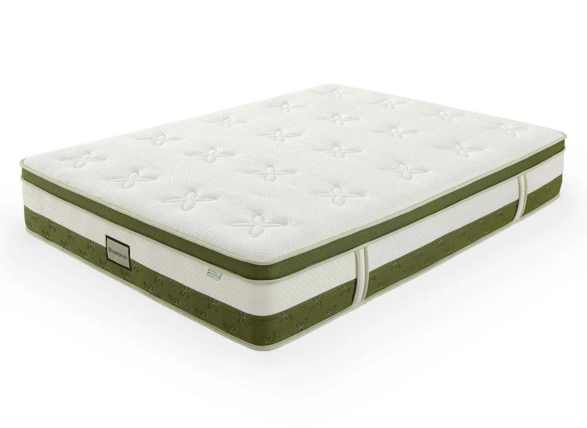 Matelas hybride BAMBOO 180 x 200 cm ressorts ensachés et mémoire de forme épaisseur 30 cm - Image 6