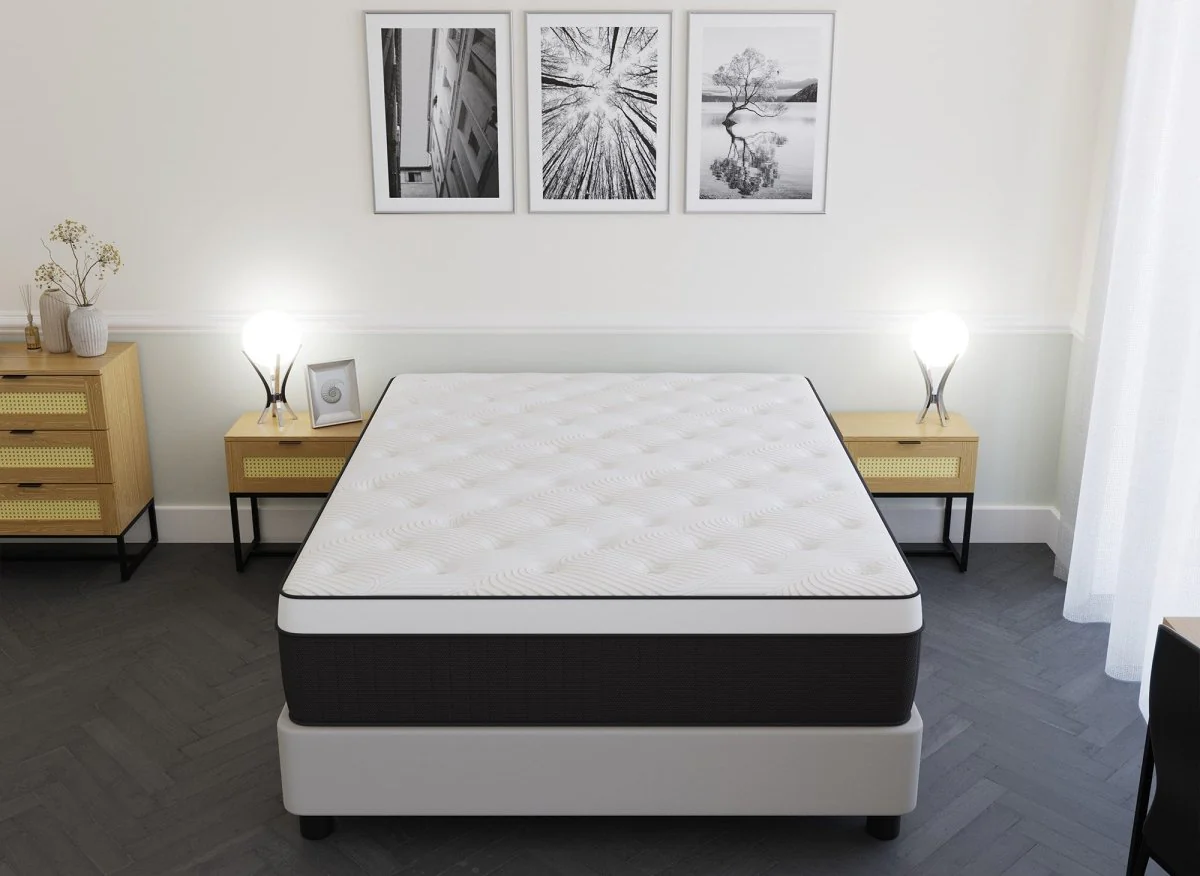 Matelas hybride mémoire de forme 140 x 190 cm épaisseur 37 cm - PILLOW - Image 4