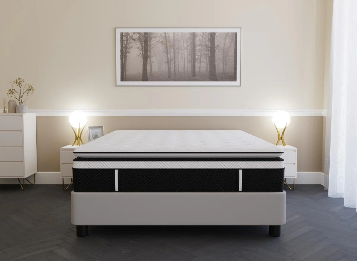 Matelas hybride mémoire de forme 160 x 200 cm épaisseur 35 cm - CLOUDY - Image 4