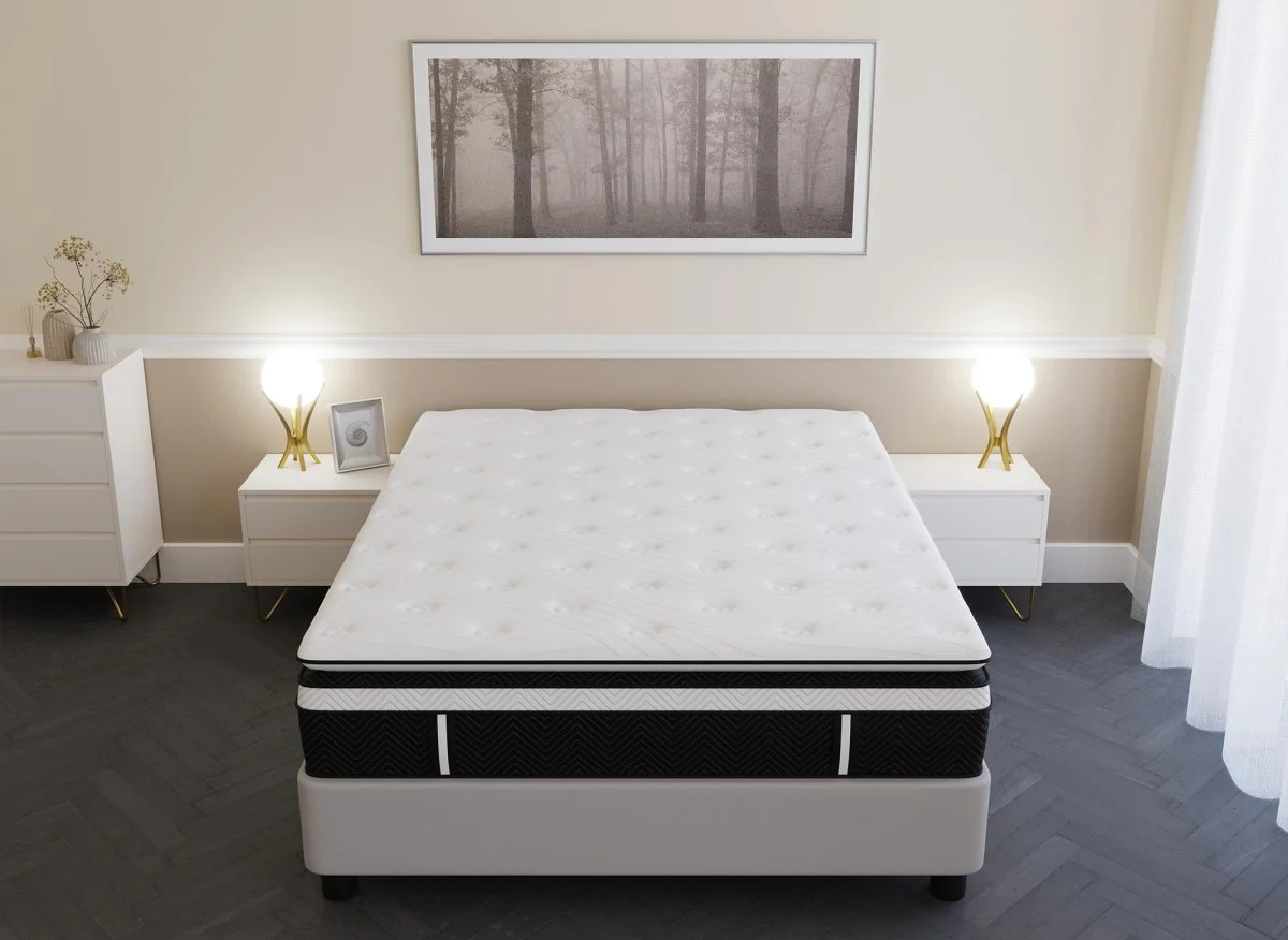 Matelas hybride mémoire de forme 180 x 200 cm épaisseur 35 cm - CLOUDY - Image 3