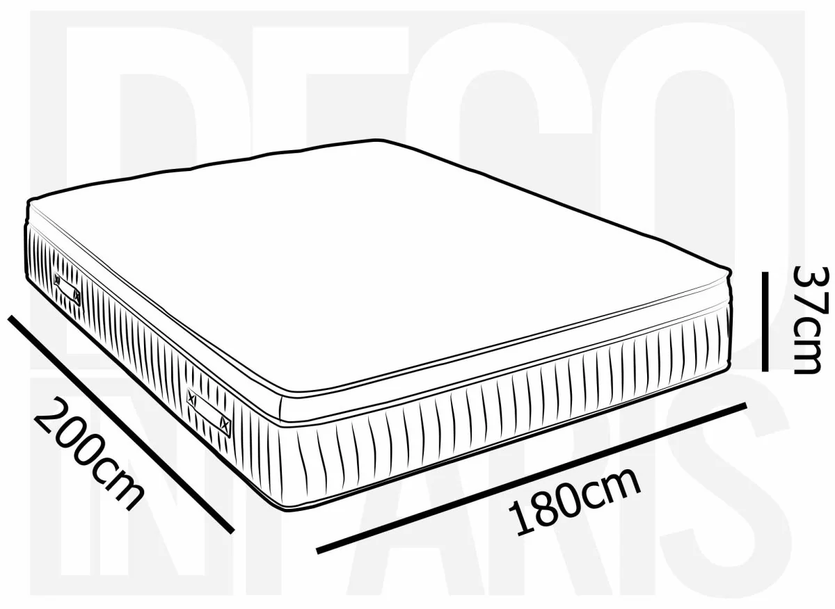 Matelas hybride mémoire de forme 180 x 200 cm épaisseur 37 cm - PILLOW - Image 12