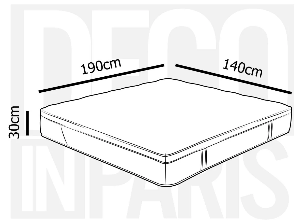 Matelas hybride mousse et ressorts ensachés 140 x 190 cm épaisseur 30 cm MANOA - Image 13
