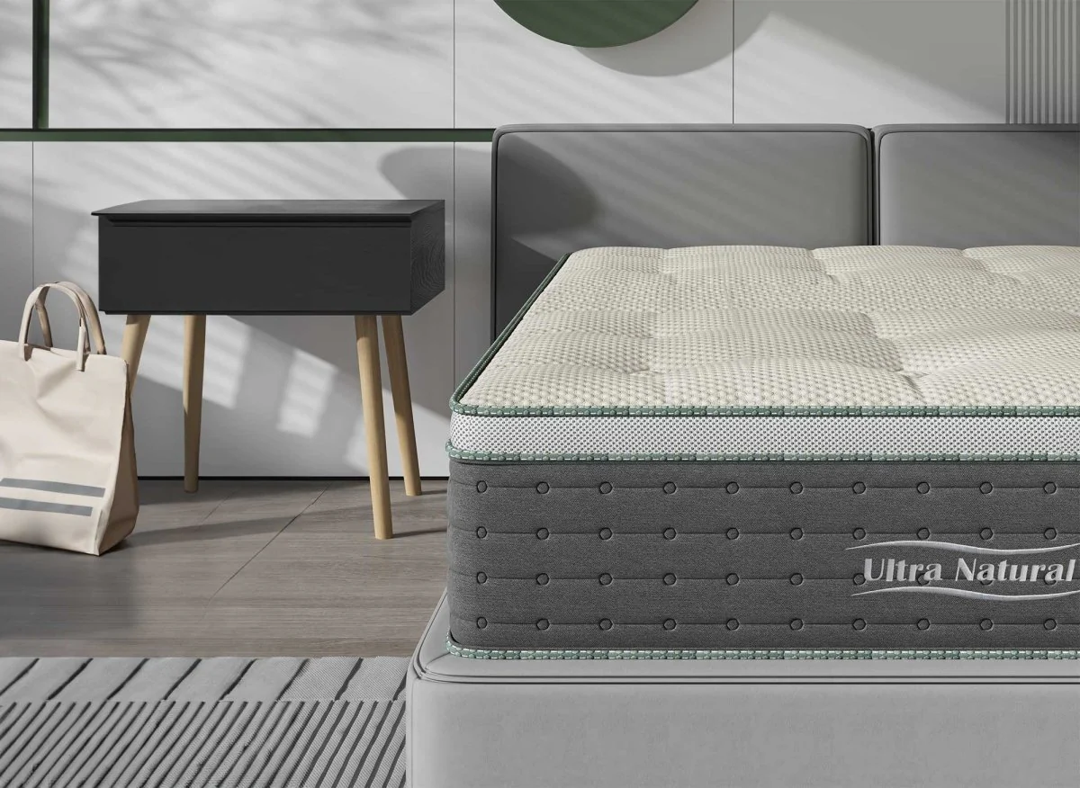 Matelas hybride NATURAL 140 x 190 cm ressorts ensachés et soie épaisseur 29 cm - Image 5