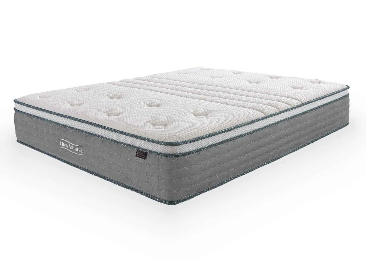 Matelas hybride NATURAL 140 x 190 cm ressorts ensachés et soie épaisseur 29 cm - Image 8