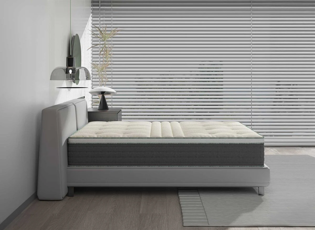 Matelas hybride NATURAL 160 x 200 cm ressorts ensachés et soie épaisseur 29 cm - Image 3