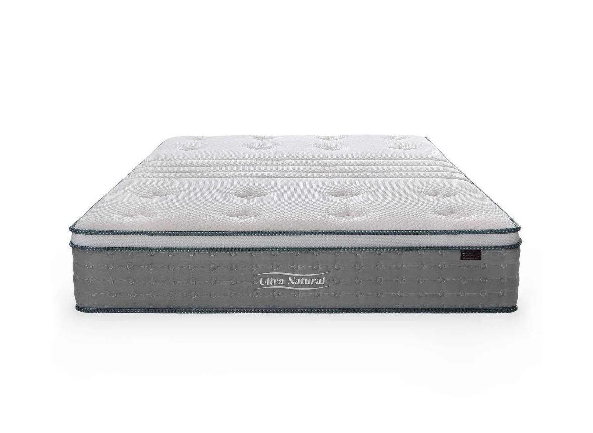 Matelas hybride NATURAL 160 x 200 cm ressorts ensachés et soie épaisseur 29 cm - Image 6