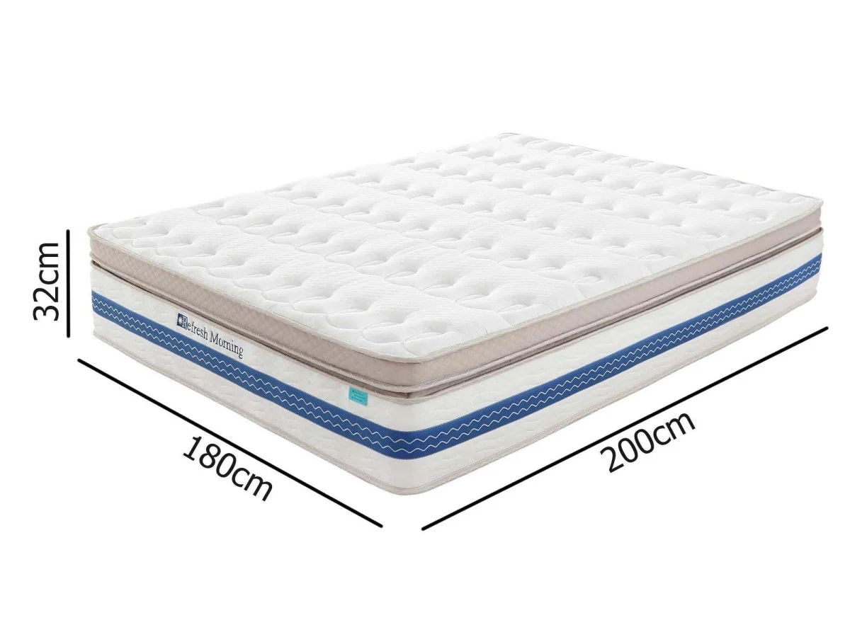 Matelas hybride REFRESH 180 x 200 cm ressorts ensachés et mémoire de forme épaisseur 32 cm - Image 10