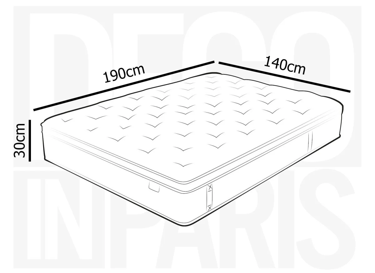 Matelas hybride ressorts ensachés 140 x 190 cm épaisseur 30 cm RAFAEL - Image 13
