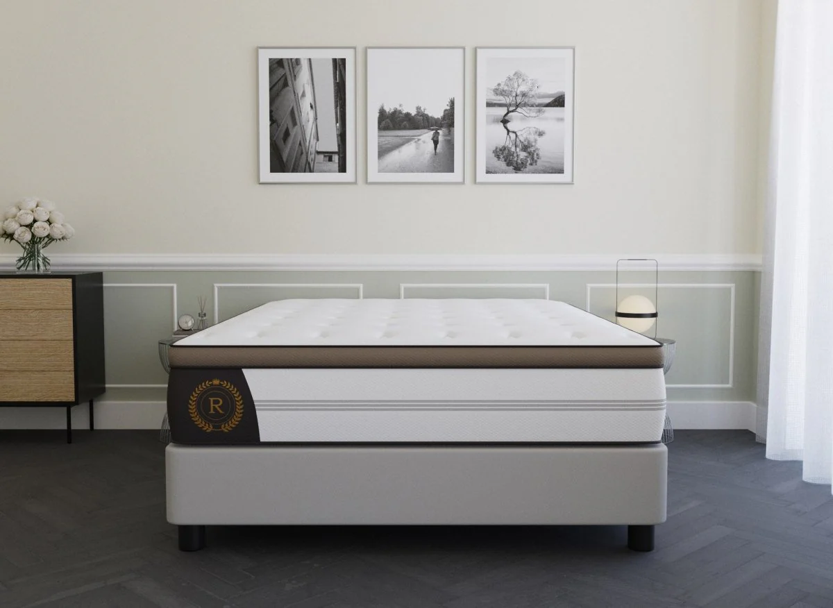 Matelas hybride ROYAL LUX 180 x 200 cm ressorts ensachés et mémoire de forme épaisseur 31 cm - Image 3