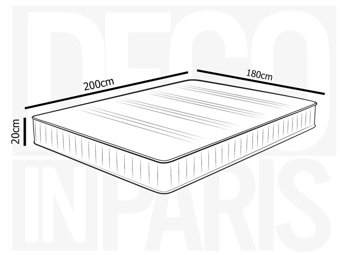 Matelas mousse 180 x 200 cm épaisseur 20 cm AWAN - Image 9