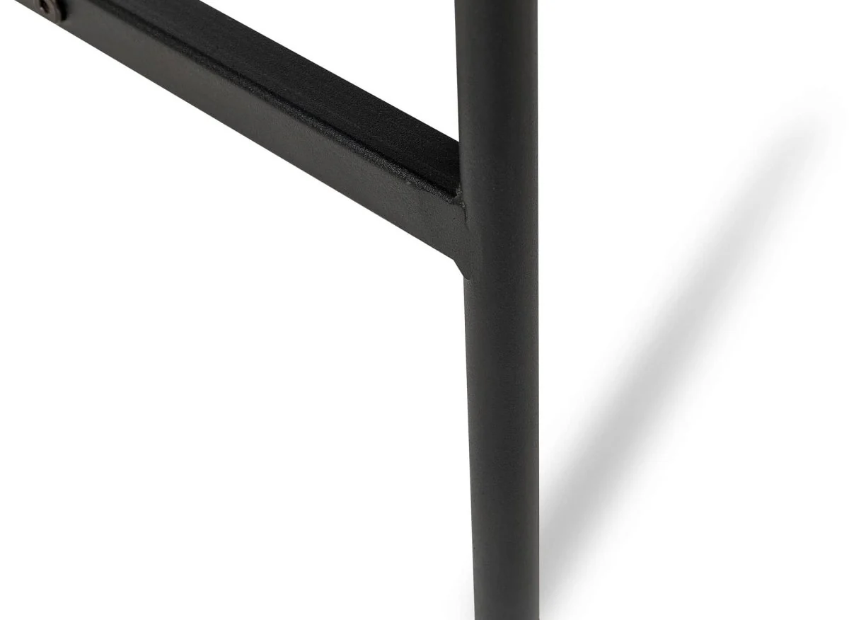 Meuble TV avec 2 tiroirs et 1 porte en bois et métal noir DARYL - Image 9