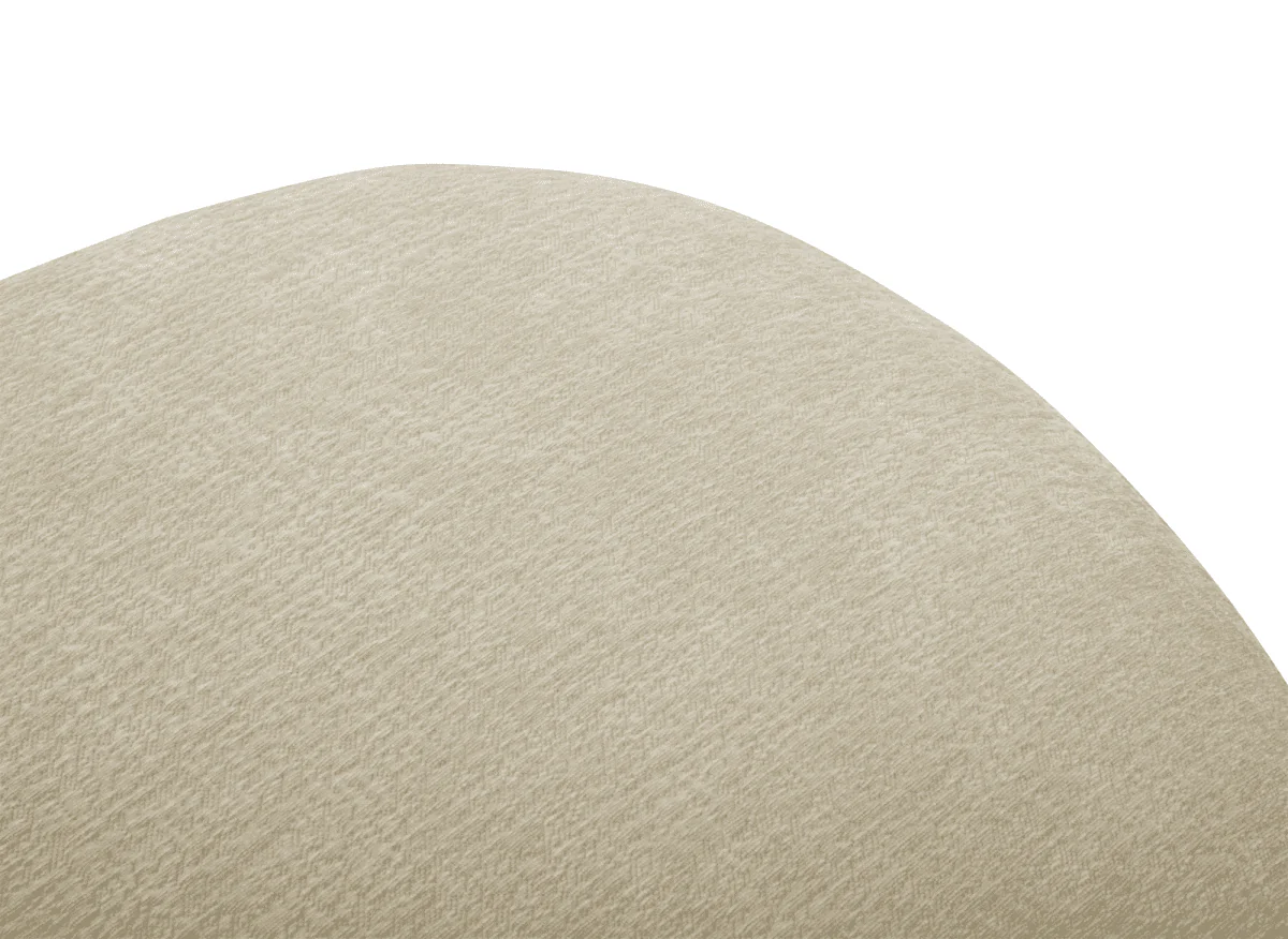 Pouf en velours tissé beige IMENIA - Image 8
