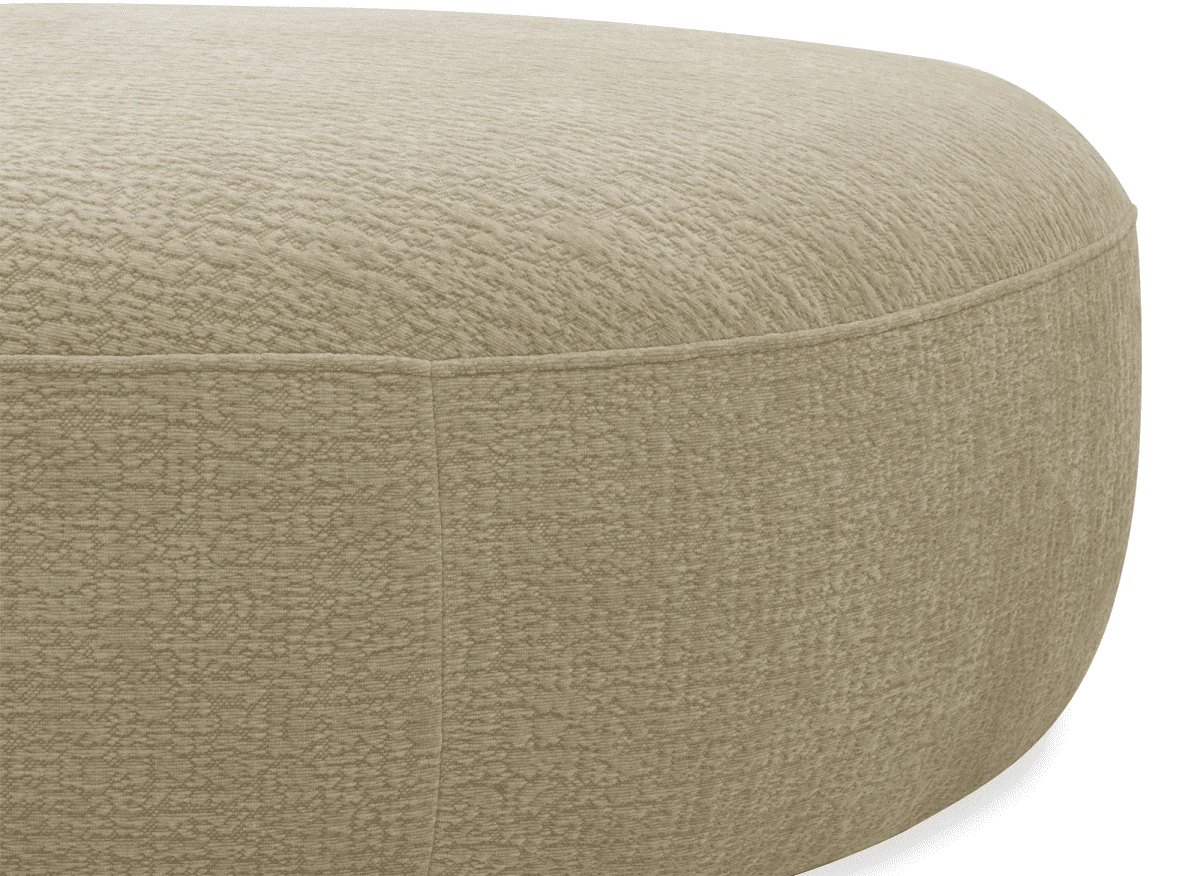 Pouf en velours tissé beige IMENIA - Image 9
