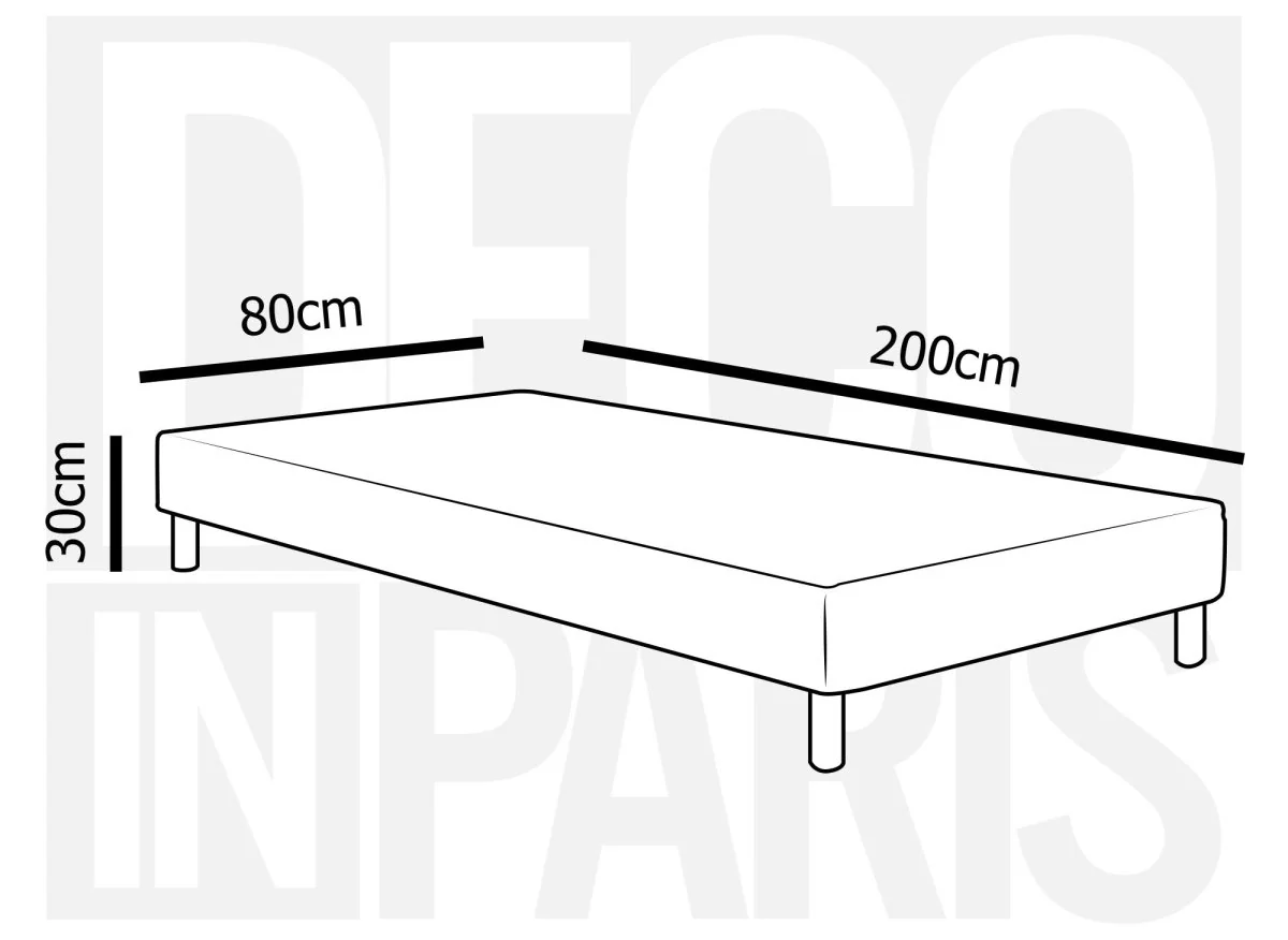 Sommier tapissier 80 x 200 cm + 4 pieds - Image 4