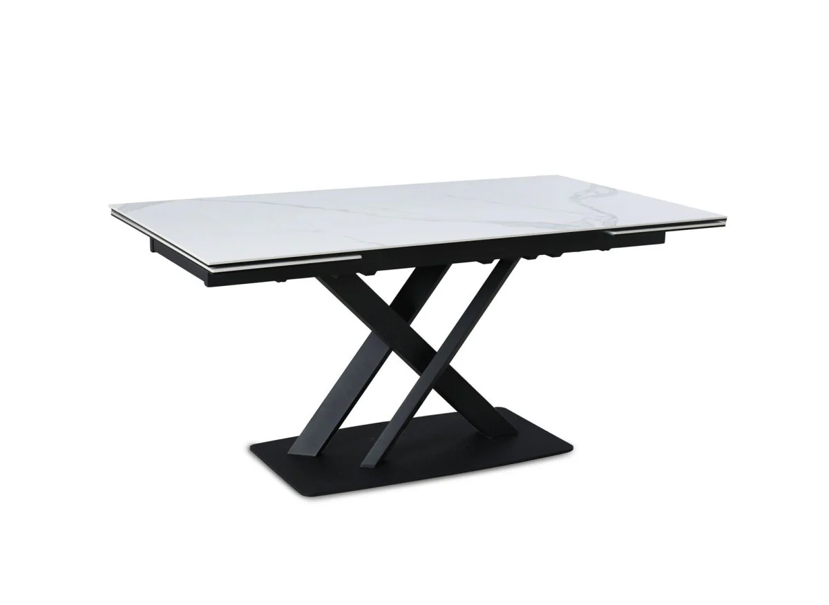 Table à manger extensible en céramique blanche 6-10 personnes ELEGANCE - Image 4