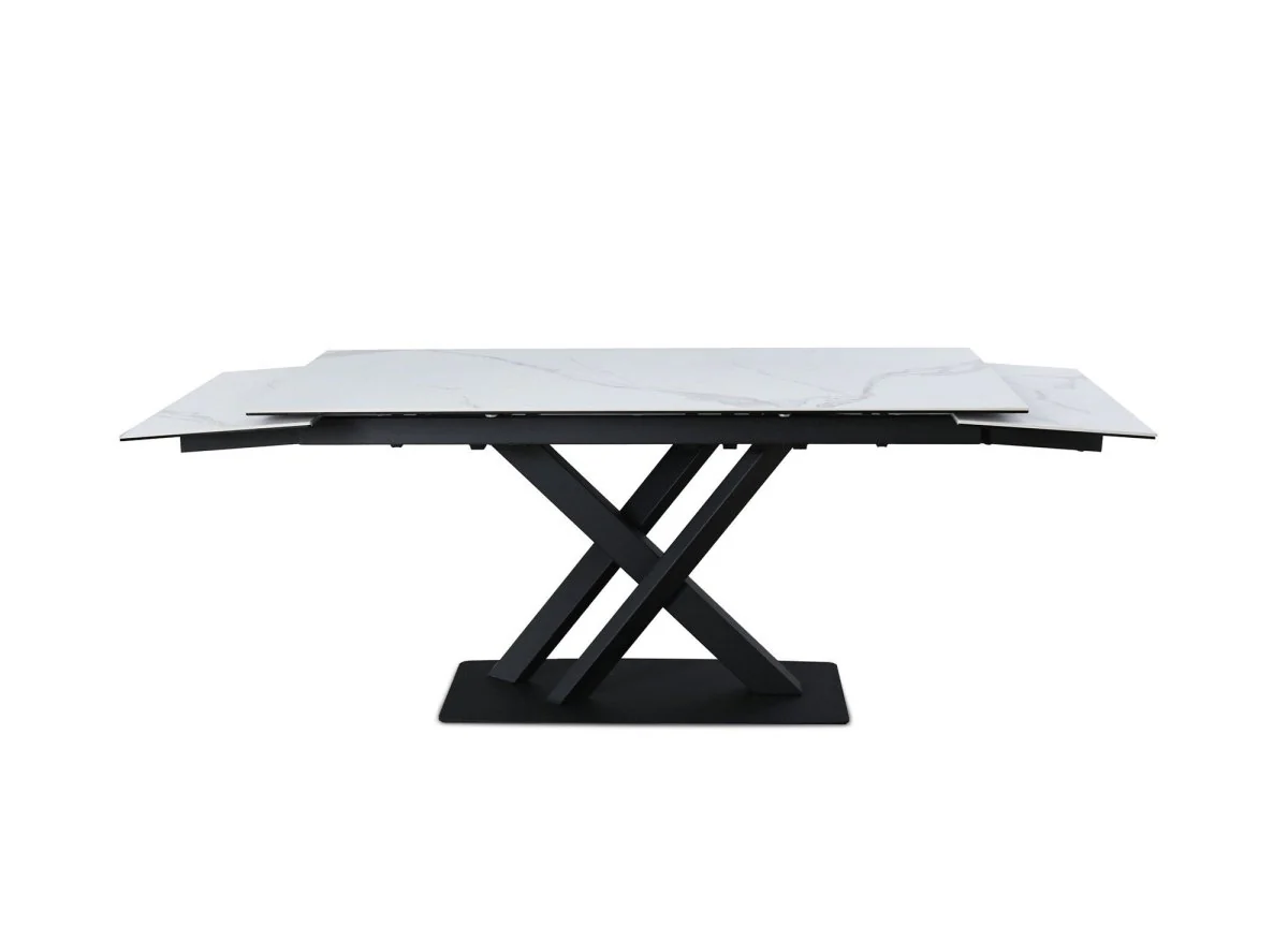 Table à manger extensible en céramique blanche 6-10 personnes ELEGANCE - Image 6