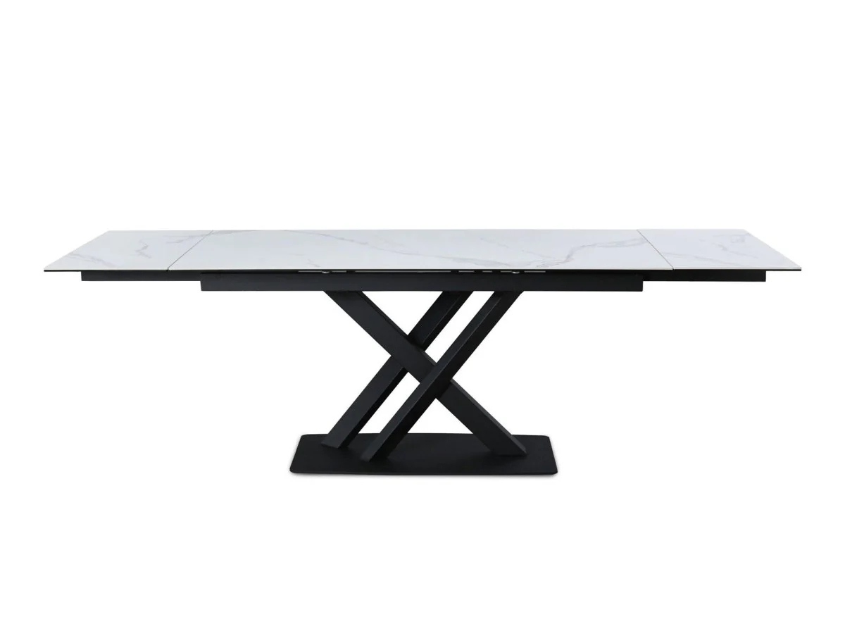 Table à manger extensible en céramique blanche 6-10 personnes ELEGANCE - Image 7
