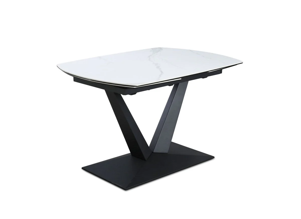 Table à manger extensible en céramique blanche 6-8 personnes ELIAD - Image 7