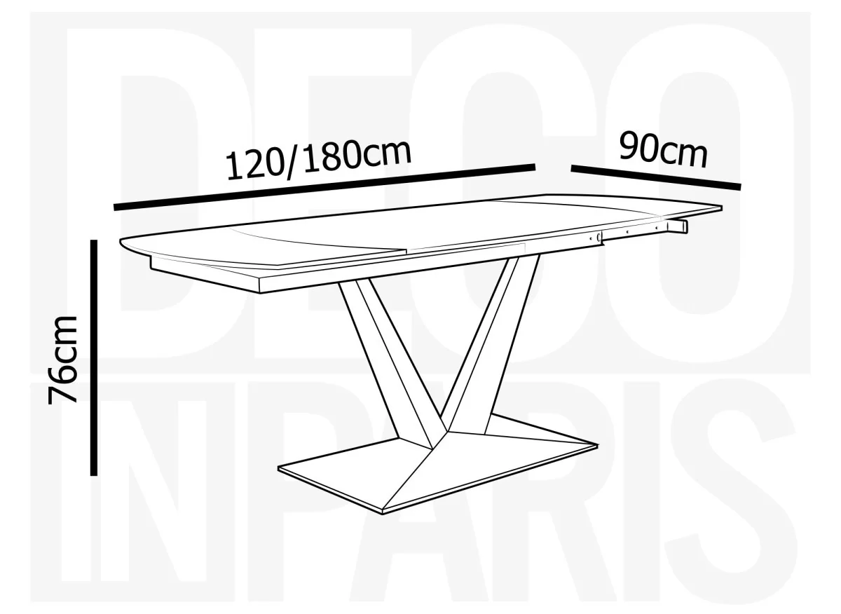 Table à manger extensible en céramique noire 6-8 personnes ELIAD - Image 10