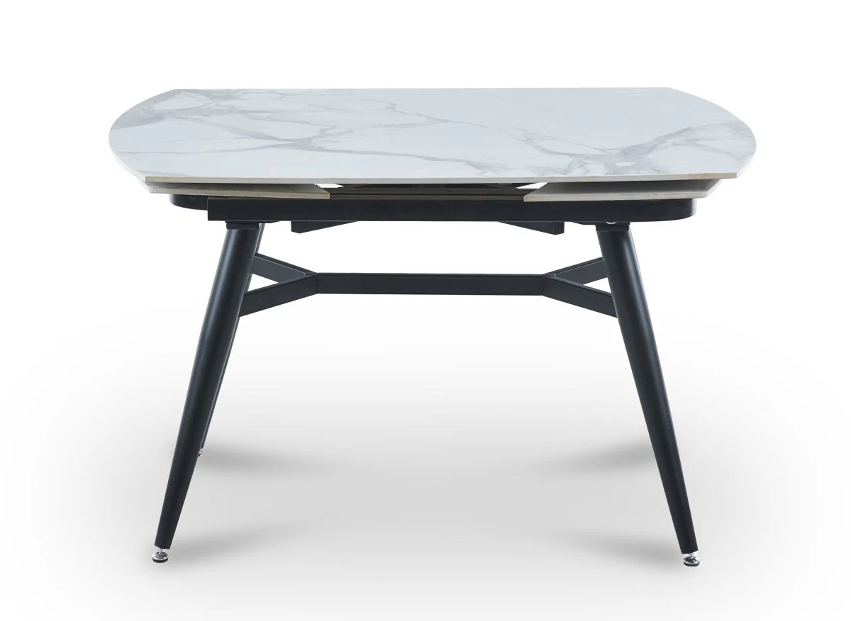Table à manger rectangulaire extensible effet marbre JENA - Image 6