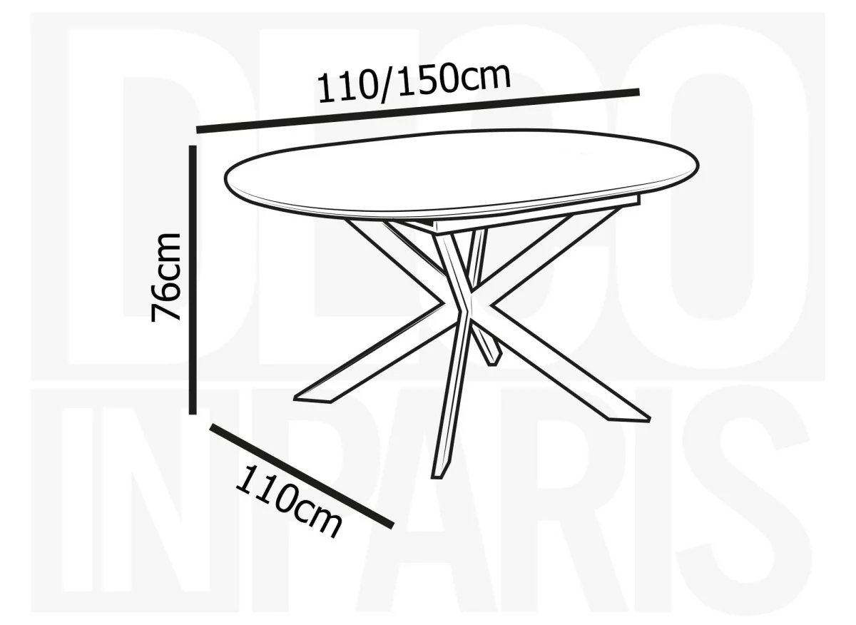 Table à manger ronde à rallonge couleur chêne VENOM - Image 5