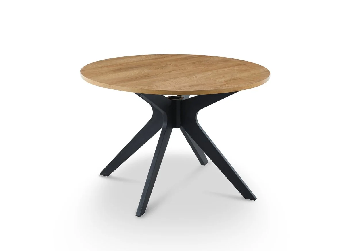 Table à manger ronde design couleur chêne NOVEA - Image 4